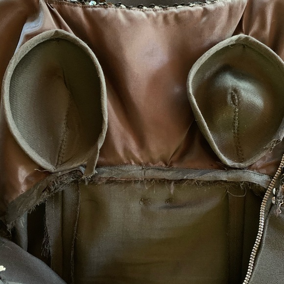 Vintage 60s Ann Barry Sequined Dress Small Party Cocktail Formal Mod LBD Black - Picture 10 of 15